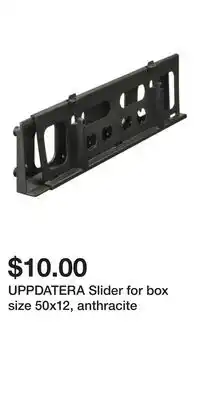 IKEA UPPDATERA Slider for box size 50x12, anthracite offer
