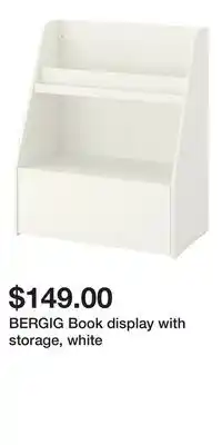 IKEA BERGIG Book display with storage, white offer