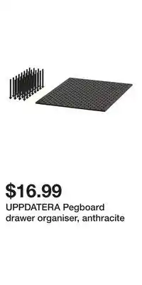 IKEA UPPDATERA Pegboard drawer organiser, anthracite offer