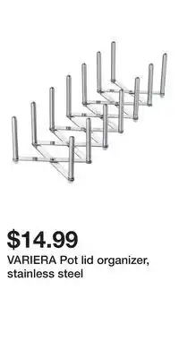 IKEA VARIERA Pot lid organizer, stainless steel offer