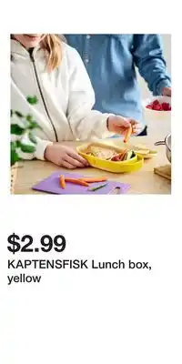 IKEA KAPTENSFISK Lunch box, yellow offer