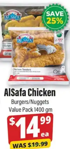 Iqbal Foods AlSafa Chicken Burgers/ Nuggets offer