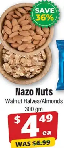Iqbal Foods Nazo Nuts Walnut Halves/ Almonds offer