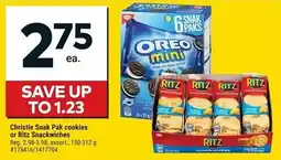 Giant Tiger Christie Snak Pak cookies or Ritz Snackwiches offer
