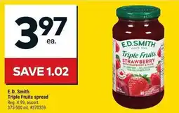 Giant Tiger E.D. Smith Triple Fruits spread offer