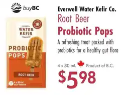 Lifestyle Markets Everwell Water Kefir Co. Root Beer Probiotic Pops offer