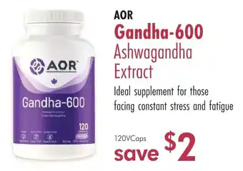 AOR Gandha-600 Ashwagandha Extract