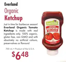 Lifestyle Markets Everland Organic Ketchup offer
