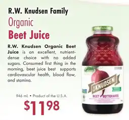 Lifestyle Markets R.W. Knudsen Family Organic Beet Juice offer