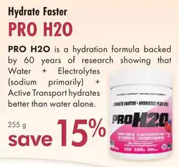 Lifestyle Markets Hydrate Faster PRO H2O offer