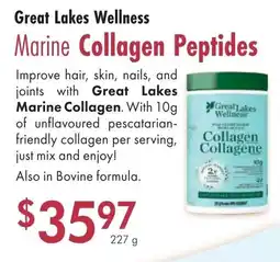 Lifestyle Markets Great Lakes Wellness Marine Collagen Peptides offer