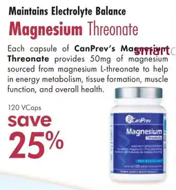Lifestyle Markets Maintains Electrolyte Balance Magnesium Threonate offer