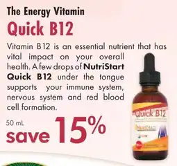 Lifestyle Markets The Energy Vitamin Quick B12 offer