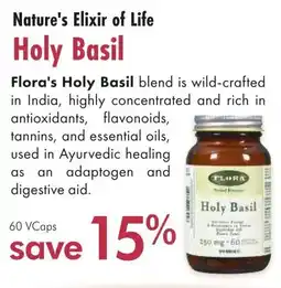 Lifestyle Markets Nature's Elixir of Life Holy Basil offer