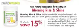 Lifestyle Markets Your Natural Prescription for Healthy pH Morning Rise & Shine offer