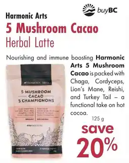 Lifestyle Markets Harmonic Arts 5 Mushroom Cacao Herbal Latte offer