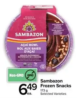 Metro Sambazon Frozen Snacks offer
