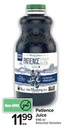 Metro Patience Juice offer