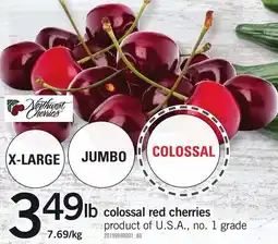 Loblaws Colossal red cherries offer