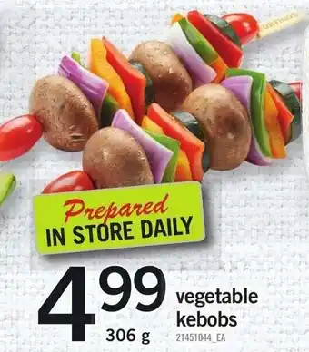 Loblaws Vegetable kebobs offer