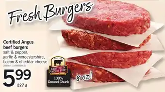 Loblaws Certified Angus beef burgers offer