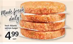 Loblaws Fresh atlantic salmon burger offer
