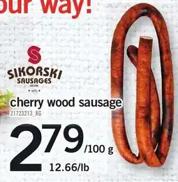 Loblaws Sikorski cherry wood sausage offer