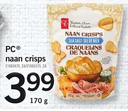 Loblaws PC naan crisps offer