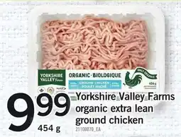 Loblaws Yorkshire Valley Farms organic extra lean ground chicken offer