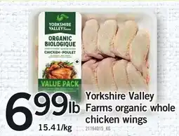 Loblaws Yorkshire valley farms organic whole chicken wings offer