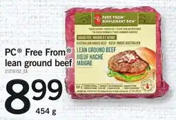 Loblaws PC Free From lean ground beef offer