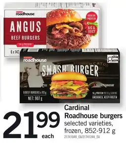 Loblaws Cardinal Roadhouse burgers offer