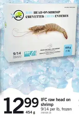 Loblaws IFC raw head on shrimp offer
