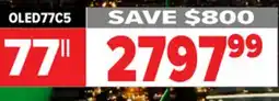 2001 Audio Video OLED77C5 LG 77 OLED 4K ALPHA 9 HDR PANEL offer