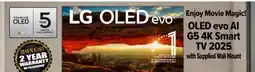2001 Audio Video LG 55 OLED evo AI G5 4K Smart TV 2025 with Supplied Wall Mount offer