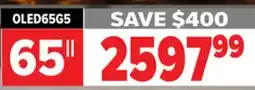 2001 Audio Video LG OLED65G5 65 OLED evo AI G5 4K Smart TV 2025 with Supplied Wall Mount offer
