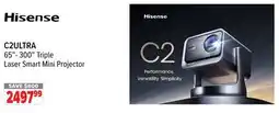 2001 Audio Video Hisense C2ULTRA 65-300 Triple Laser Smart Mini Projector offer