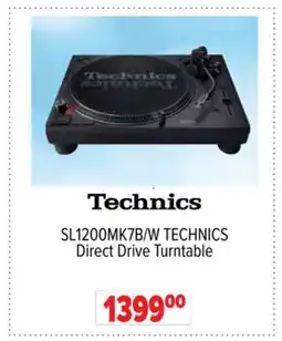 2001 Audio Video SL1200MK7B/W TECHNICS Direct Drive Turntable offer