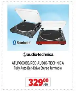 2001 Audio Video ATLP60XBB/RED AUDIO-TECHNICA Fully Auto Belt-Drive Stereo Turntable offer
