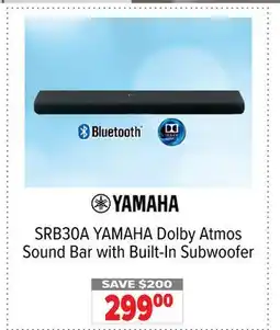 2001 Audio Video SRB30A YAMAHA Dolby Atmos Sound Bar with Built-In Subwoofer offer
