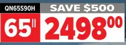 2001 Audio Video QN65S90H AEXZC - SAMSUNG 65 4K OLED AI HDR+ GLARE FREE offer