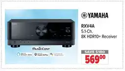 2001 Audio Video RXV4A YAMAHA 5.1-Ch. 8K HDR10+ Receiver offer