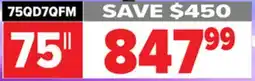 2001 Audio Video 75QD7QFM 75 Hisense LED Mini-LED offer
