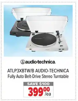 2001 Audio Video ATLP3XBTW/B AUDIO-TECHNICA Fully Auto Belt-Drive Stereo Turntable offer