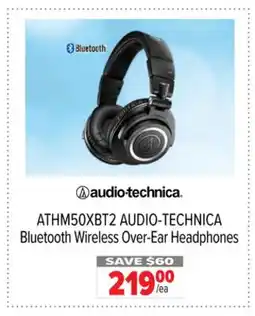 2001 Audio Video ATHM50XBT2 AUDIO-TECHNICA Bluetooth Wireless Over-Ear Headphones offer