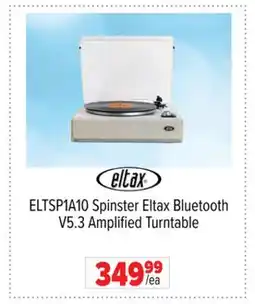 2001 Audio Video ELTSPIAIO Spinster Eltax Bluetooth V5.3 Amplified Turntable offer