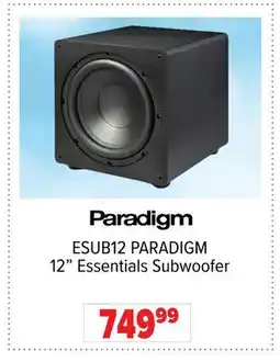 2001 Audio Video ESUB12 PARADIGM 12 Essentials Subwoofer offer