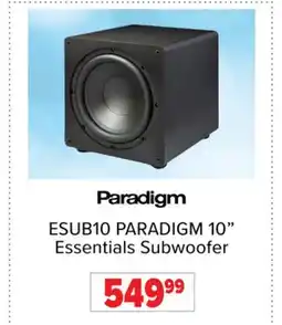2001 Audio Video ESUB10 PARADIGM 10 Essentials Subwoofer offer