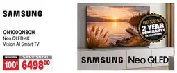 2001 Audio Video Samsung Neo QLED 4K Vision AI Smart TV 100 offer