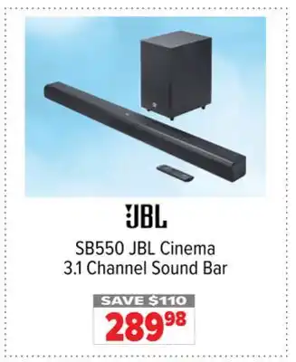 2001 Audio Video SB550 JBL Cinema 3.1 Channel Sound Bar offer